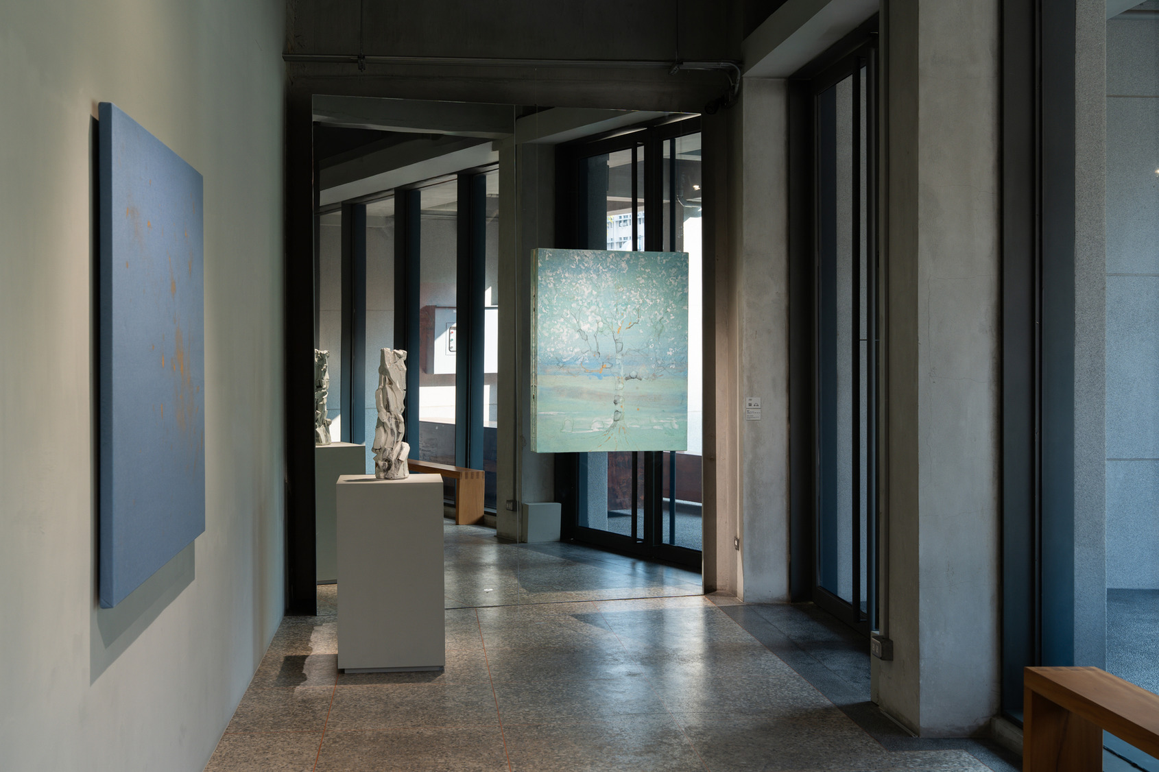 Dust and Gold exhibition at ALIEN Art Centre by Makoto Fujimura and Shozo Michikawa exploring material and ecology through painting and ceramics